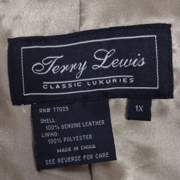 Vintage Jerry Lewis Gold Leather Trench Coat Women's Size 1X - Picture 2 of 9